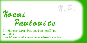 noemi pavlovits business card